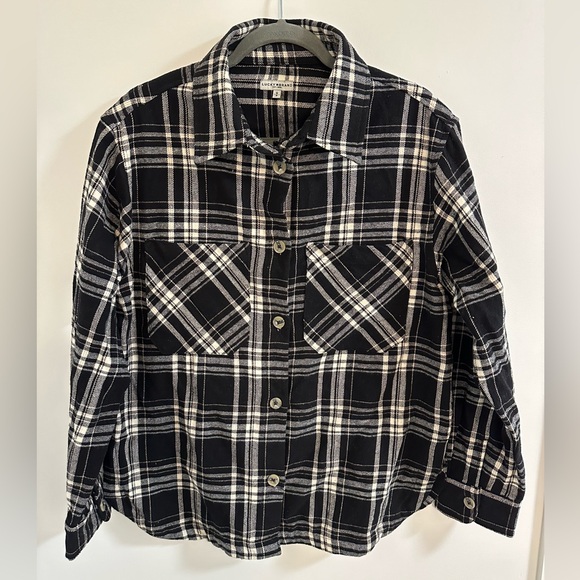 Lucky Brand | Black & White Flannel Shacket | Size Small - Picture 1 of 3